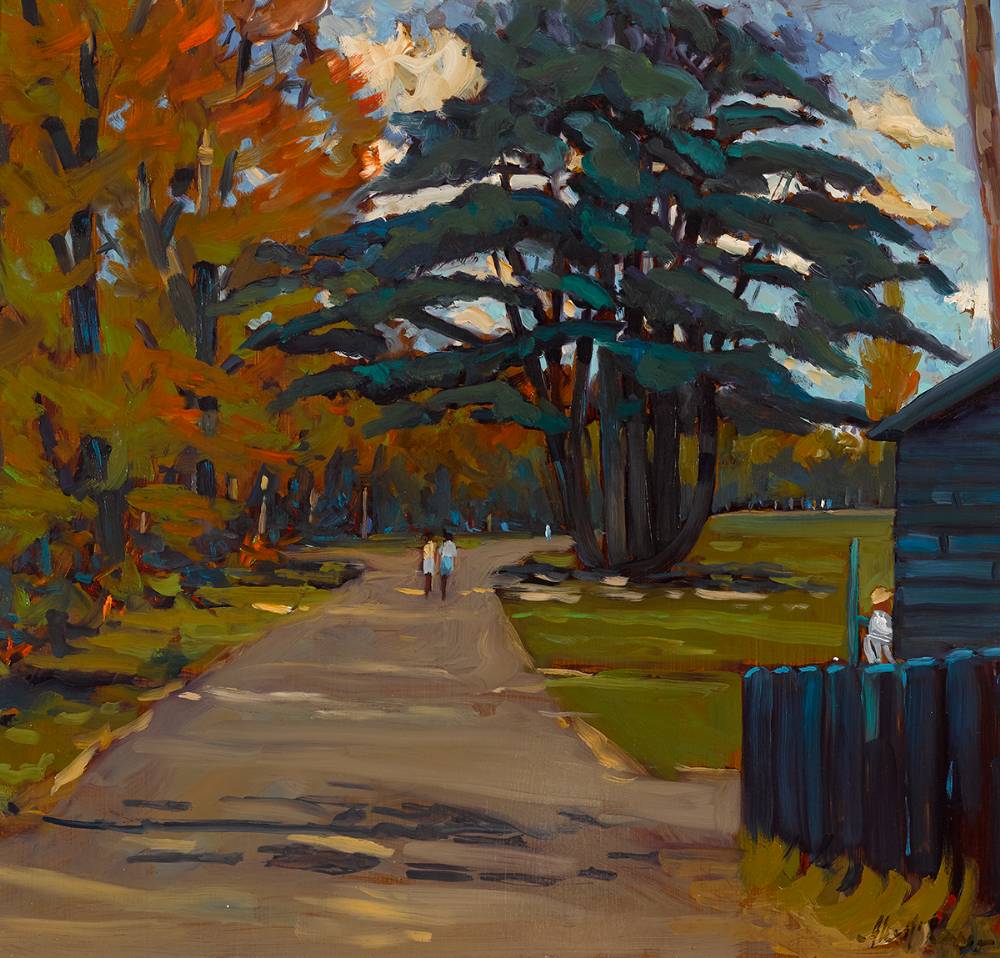 A FINE DAY IN THE PARK, BLUE CEDAR by Alex McKenna sold for 280 at Whyte's Auctions