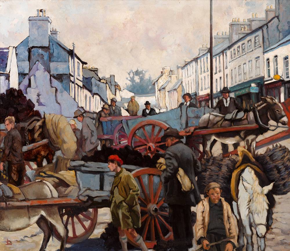 FAIR DAY, WESTPORT, COUNTY MAYO, c.1943 by Lilian Lucy Davidson sold for 36,000 at Whyte's Auctions