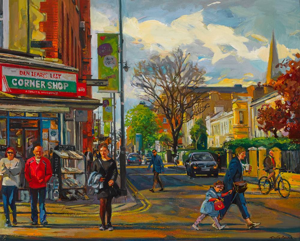 THE LAST CORNER SHOP, GEORGE'S STREET, DN LAOGHAIRE, COUNTY DUBLIN by Oisn Roche sold for 1,400 at Whyte's Auctions