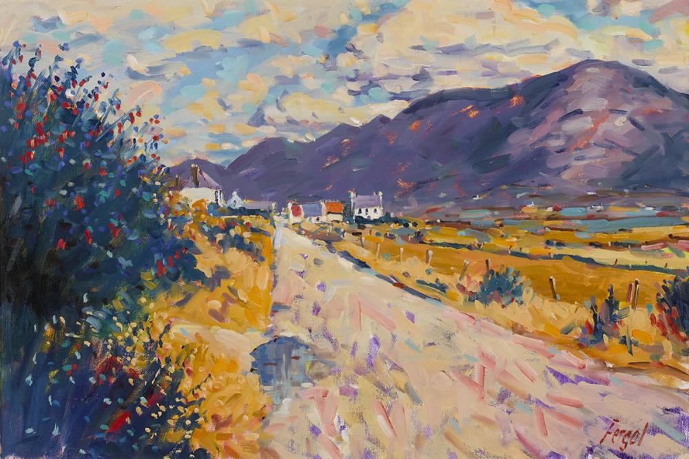 UNDER MOUNT BRANDON, DINGLE PENINSULA, COUNTY KERRY by Fergal Flanagan (b.1948) at Whyte's Auctions