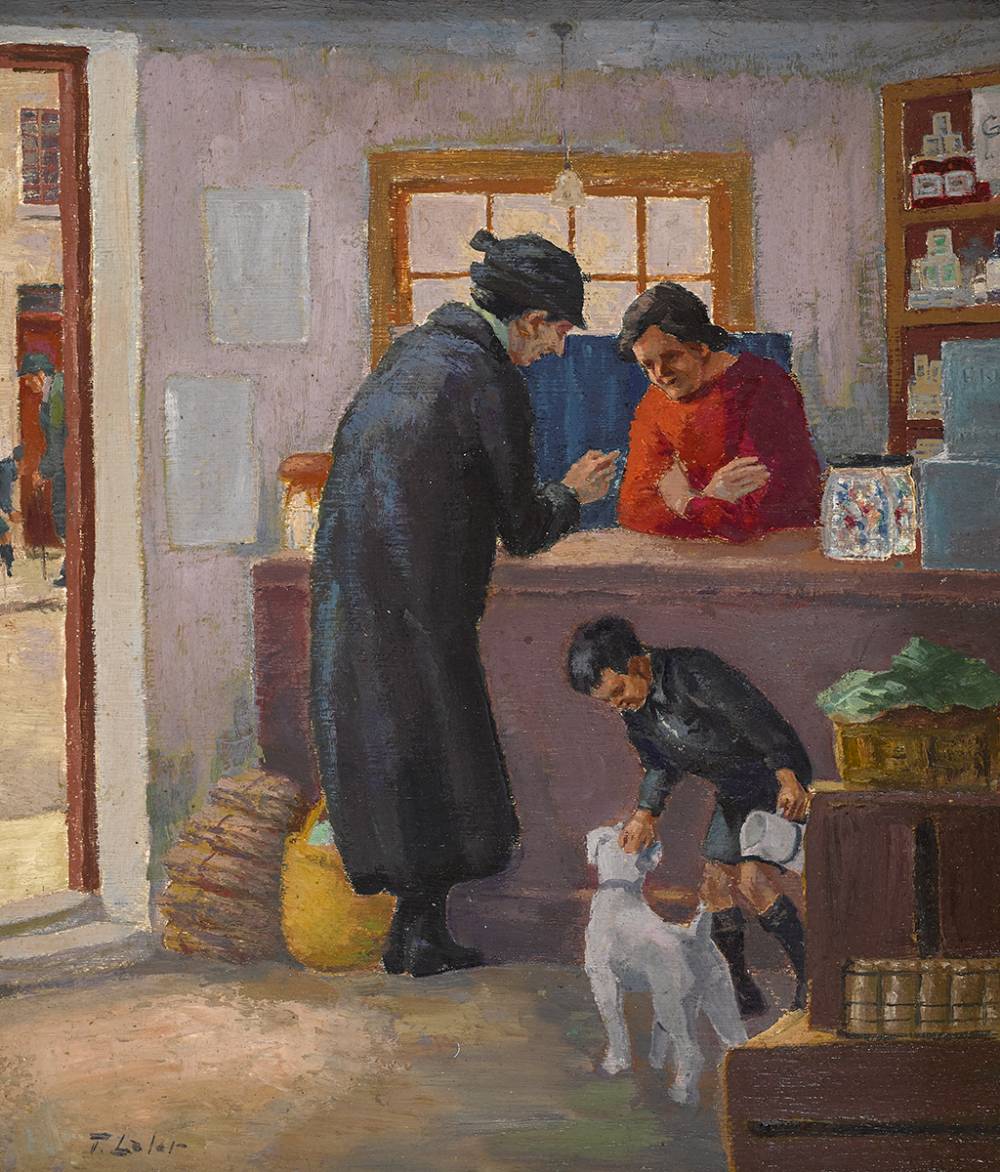 SHOP SCENE by Tom Lalor sold for 500 at Whyte's Auctions