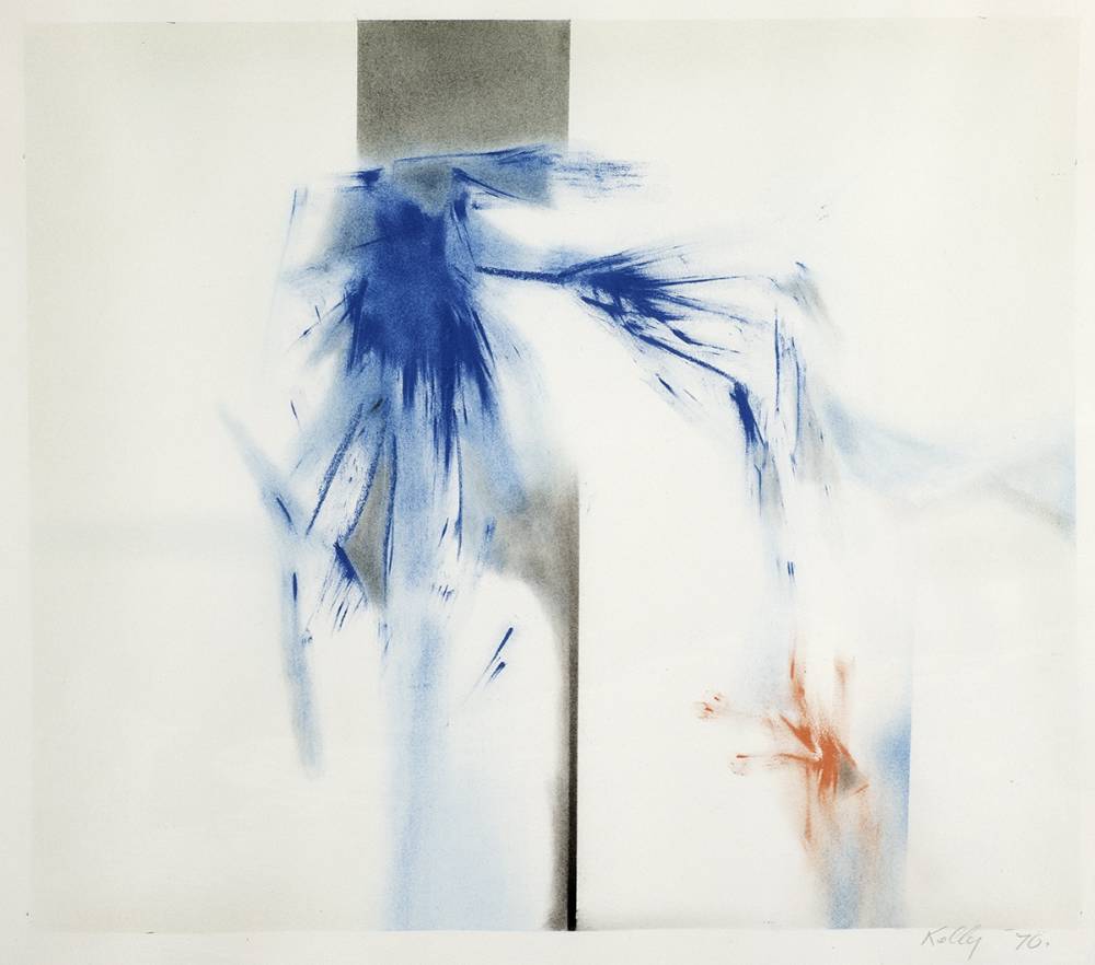 BLUE IMAGE WITH RED, 1970 by John Kelly sold for 680 at Whyte's Auctions