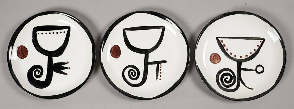 SET OF THREE PLATES by John ffrench sold for 620 at Whyte's Auctions