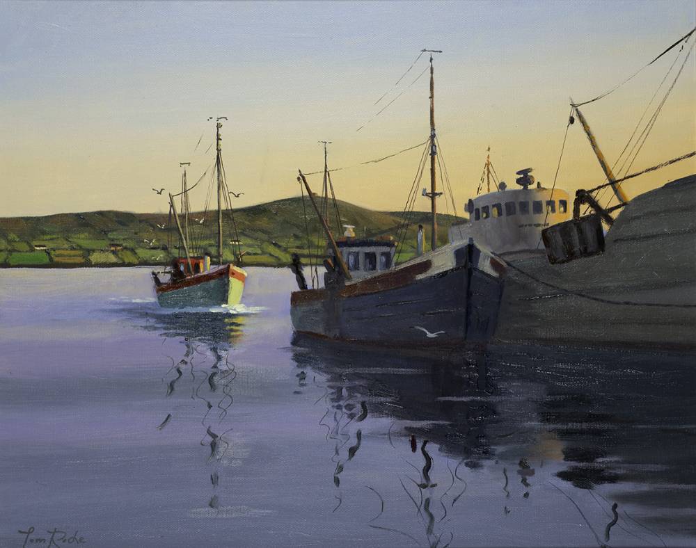 EVENING, DINGLE HARBOUR, COUNTY KERRY by Tom Roche sold for 950 at Whyte's Auctions