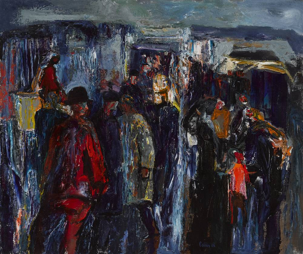 FISH BUYERS: ARDGLASS, 1951 by Colin Middleton sold for 15,000 at Whyte's Auctions