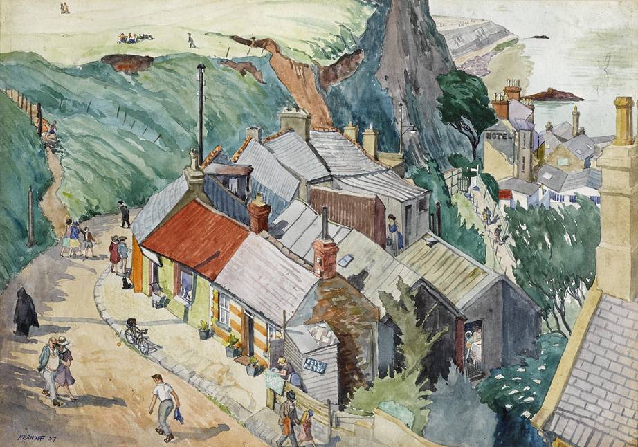 BEND IN THE ROAD, HOWTH, COUNTY DUBLIN, 1937 by Harry Kernoff RHA (1900-1974) at Whyte's Auctions