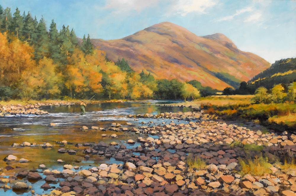 THE RIVER LYON IN LOW WATER by Peter Curling sold for 2,100 at Whyte's Auctions