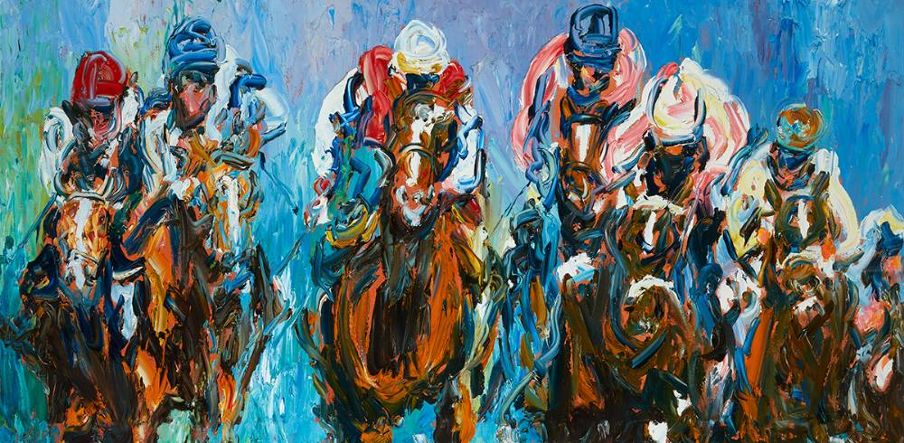 RACING TO THE FINISH by Liam O'Neill sold for 8,000 at Whyte's Auctions