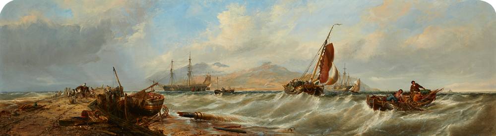 HOLY ISLAND, ISLE OF ARRAN, SCOTLAND, 1862 by Edwin Hayes sold for 4,800 at Whyte's Auctions