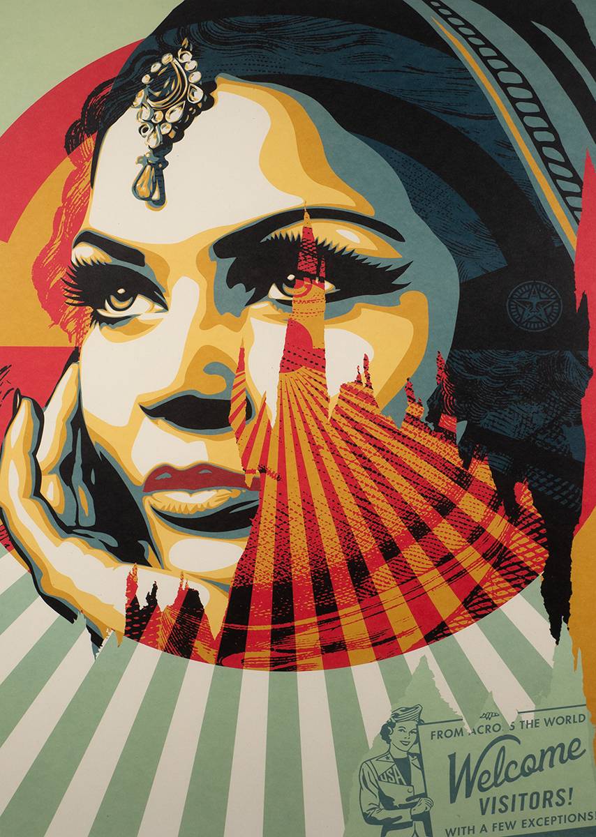 WELCOME VISITORS, 2021 by Shepard Fairey (American, b.1970) at Whyte's Auctions