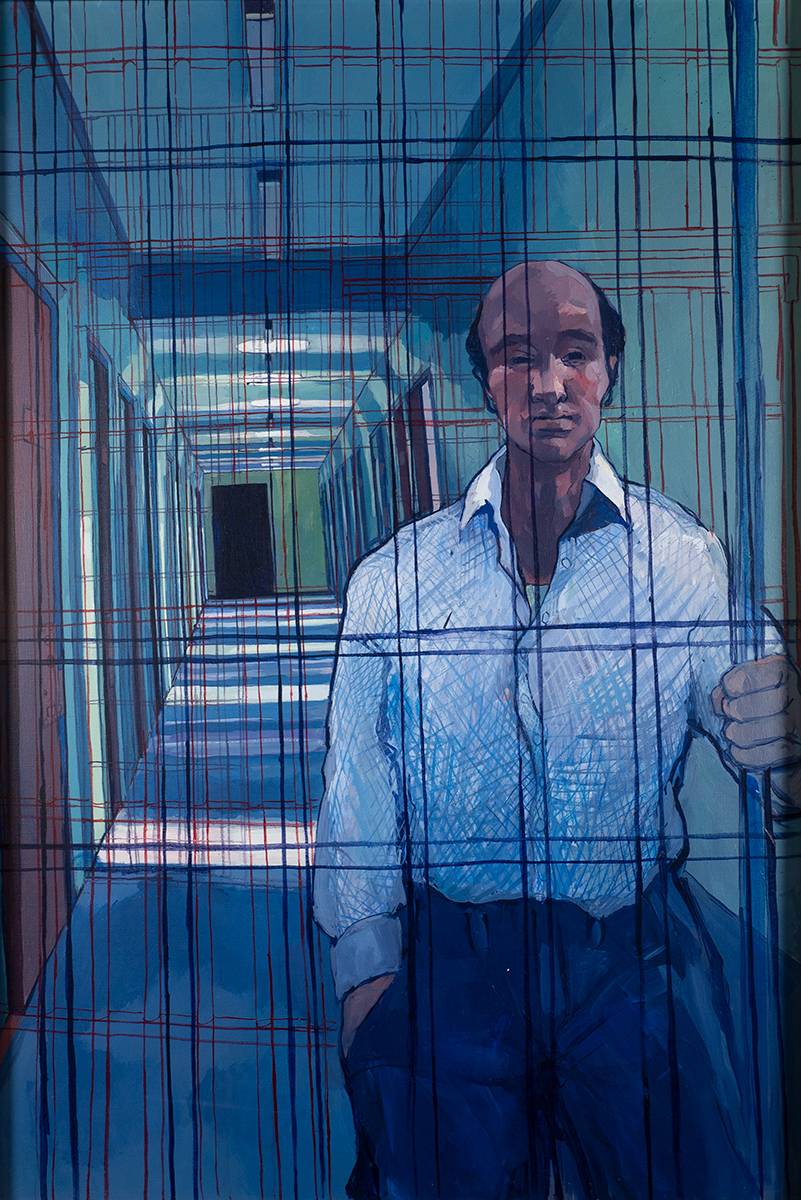 THE MEETING, MAZE PRISON, 1983 by Hector McDonnell sold for 2,500 at Whyte's Auctions