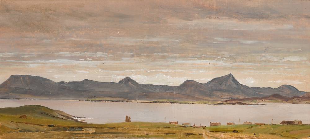 VIEW OVER DONEGAL FROM TORY ISLAND, 1981 by Derek Hill sold for 5,000 at Whyte's Auctions
