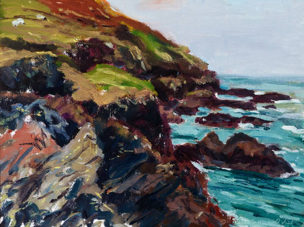 MAYO COASTLINE, 1991 by Michael O'Dea sold for 900 at Whyte's Auctions