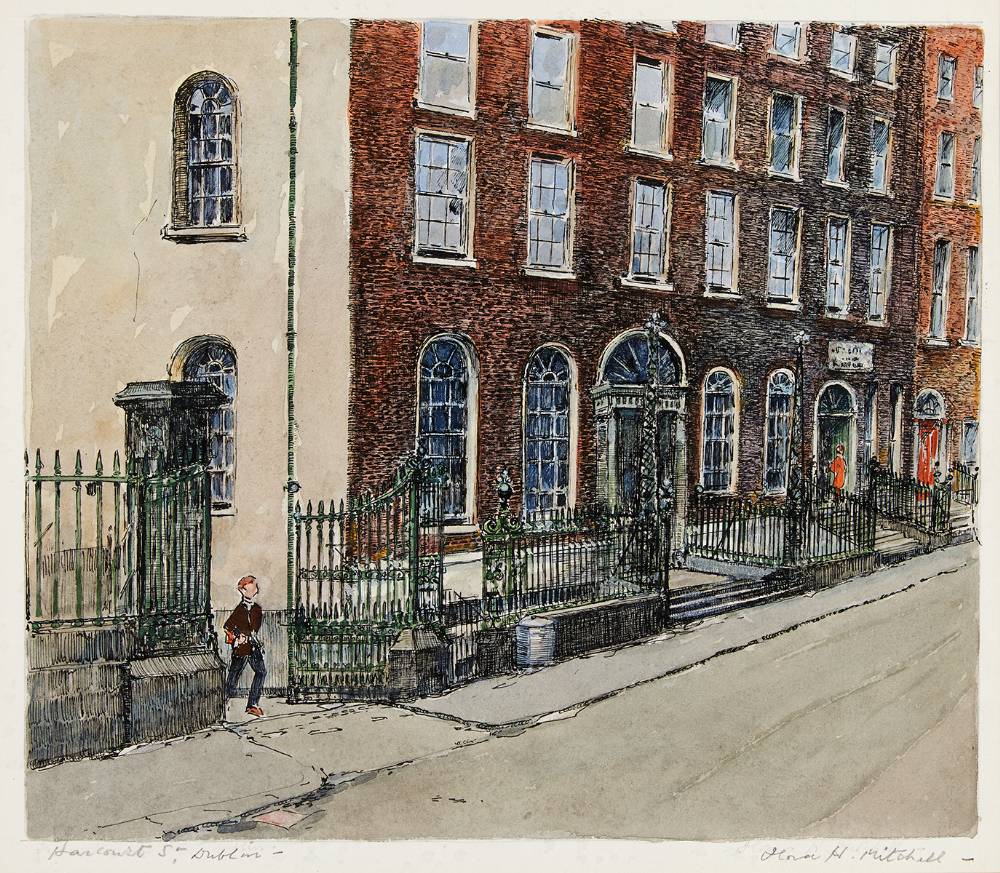 HARCOURT STREET, DUBLIN by Flora H. Mitchell sold for 3,400 at Whyte's Auctions
