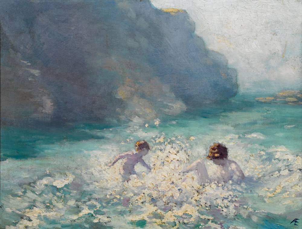 THE BATHERS by George Russell ('') sold for 9,500 at Whyte's Auctions