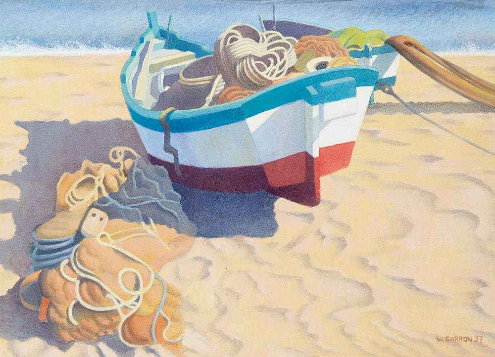 BEACHED BOAT, 1997 by William Carron ARHA (1930-2017) at Whyte's Auctions