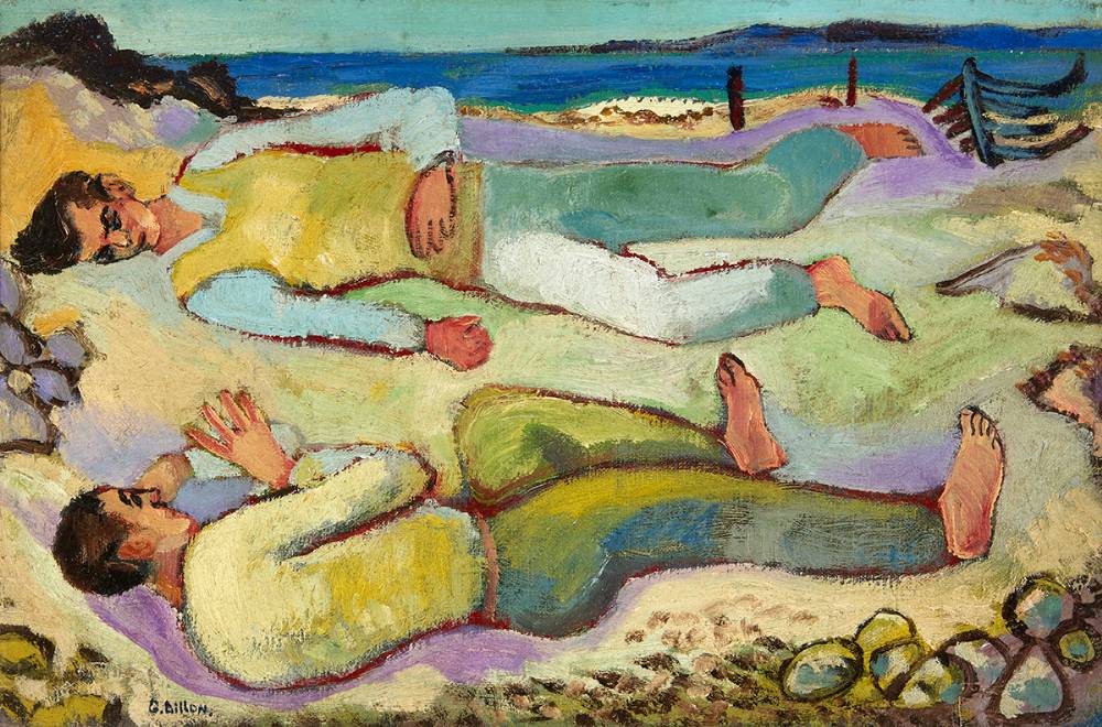 ON THE BEACH, c.1950 by Gerard Dillon sold for 34,000 at Whyte's Auctions