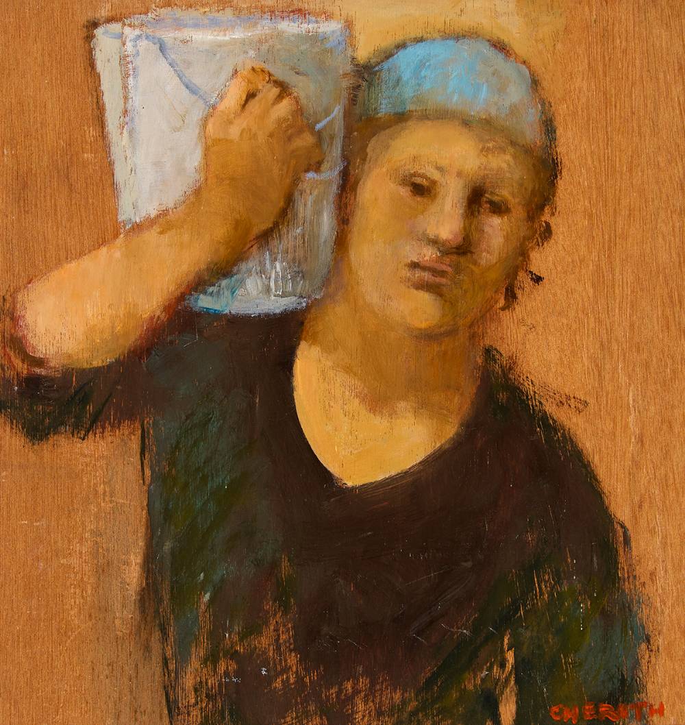 BUILDING WORKER, c. 2002 by Cherith McKinstry HRHA (1928-2004) at Whyte's Auctions
