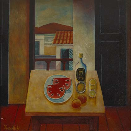 STILL LIFE WITH WATERMELON SLICES by Graham Knuttel (b.1954) at Whyte's Auctions