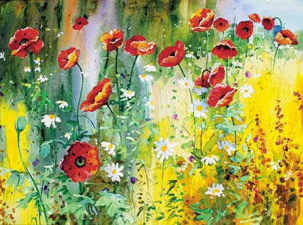 CONNEMARA GARDEN (POPPIES AND DAISIES) by Kenneth Webb RWA FRSA RUA (b.1927) at Whyte's Auctions