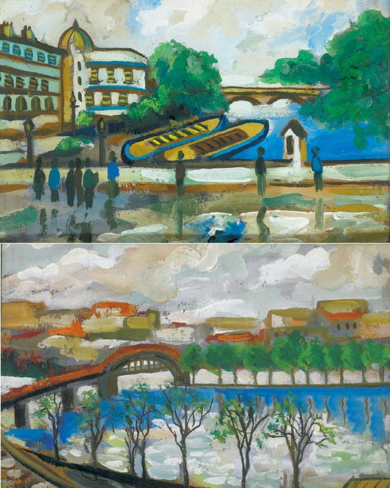ON THE SEINE, PARIS and VIEW ON THE SEINE (A PAIR) by Markey Robinson sold for 4,200 at Whyte's Auctions