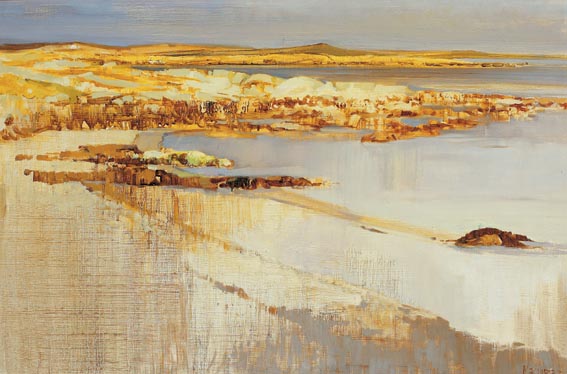 EVENING LIGHT, GORTEEN BEACH, ROUNDSTONE by Cecil Maguire RHA RUA (1930-2020) at Whyte's Auctions