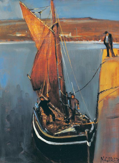 TURF BOAT, KILRONAN by Cecil Maguire RHA RUA (1930-2020) at Whyte's Auctions