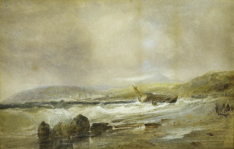 A SHIPWRECK OFF THE COAST NEAR BRAY by Edwin Hayes RHA RI ROI (1819-1904) at Whyte's Auctions