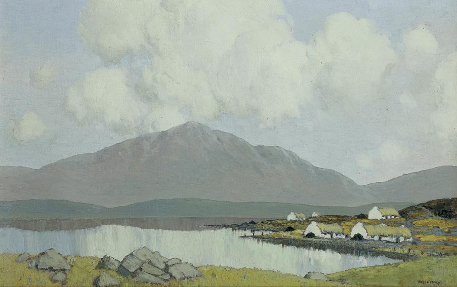 A VILLAGE IN CONNEMARA, circa 1922-29 by Paul Henry RHA (1876-1958) at Whyte's Auctions