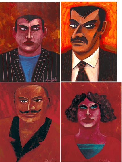 PORTRAITS (SET OF FOUR) by Graham Knuttel sold for 5,700 at Whyte's Auctions
