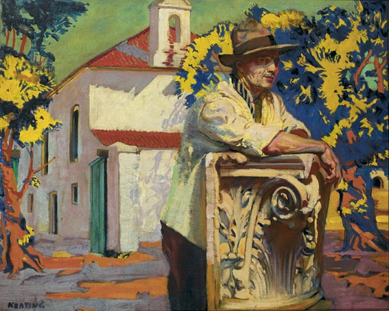 MAN LEANING ON A CAPITAL by Sen Keating PPRHA HRA HRSA (1889-1977) at Whyte's Auctions