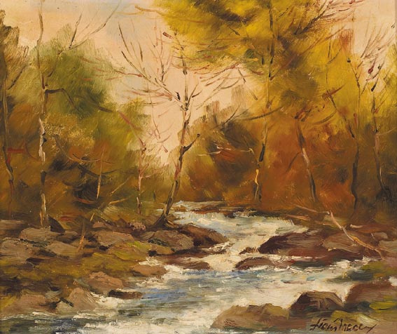 AVONBEG RIVER, COUNTY WICKLOW by Liam Treacy (1934-2004) at Whyte's Auctions