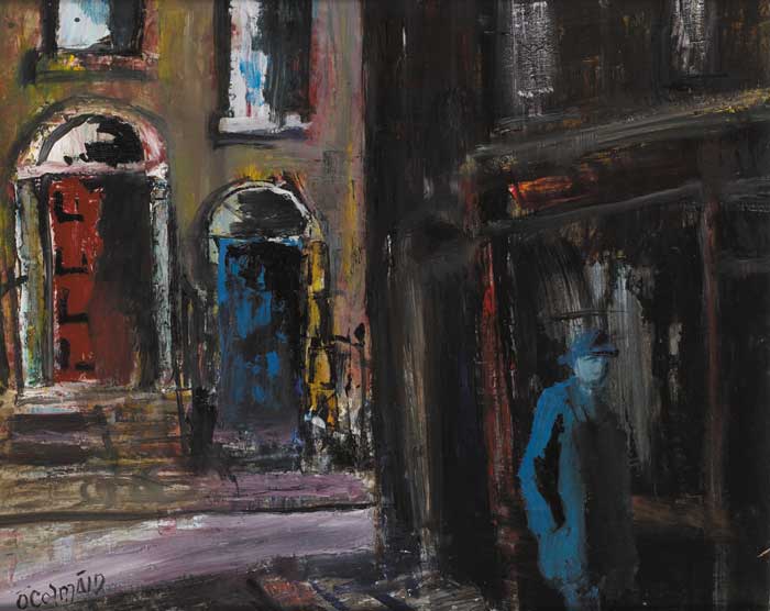 EVENING WALK, DORSET STREET by Samus  Colmin (1925-1990) at Whyte's Auctions
