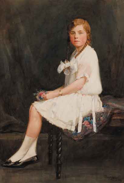 EMMA, THE ARTIST'S NIECE by Frank McKelvey RHA RUA (1895-1974) at Whyte's Auctions