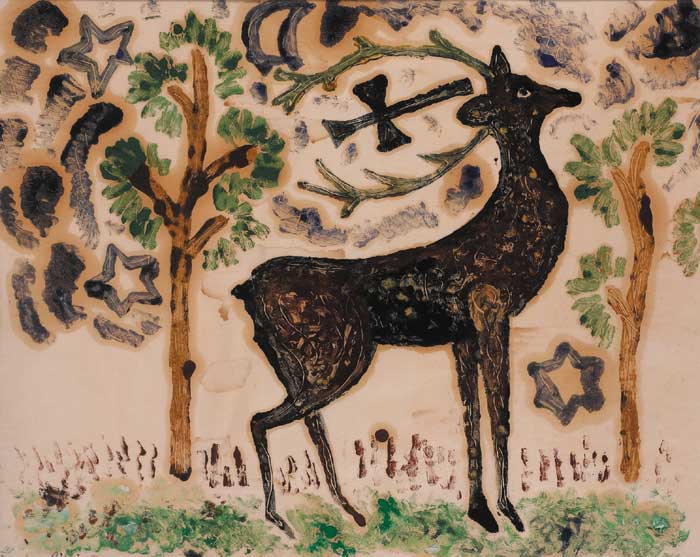 STAG IN A FOREST by Basil Ivan Rkczi (1908-1979) at Whyte's Auctions