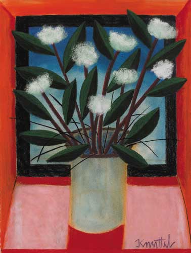 VASE OF WHITE FLOWERS by Graham Knuttel sold for 5,000 at Whyte's Auctions