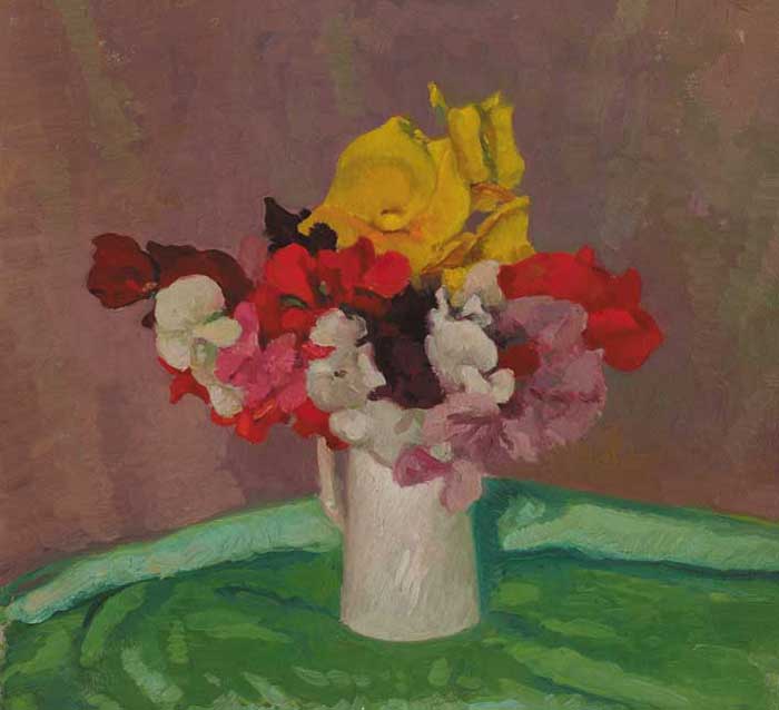 STILL LIFE OF SWEET PEA by Patrick Leonard HRHA (1918-2005) at Whyte's Auctions