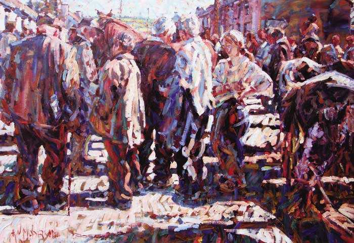 THE SUMMING UP, EVENING, TALLOW HORSE FAIR by Arthur K. Maderson (b.1942) at Whyte's Auctions