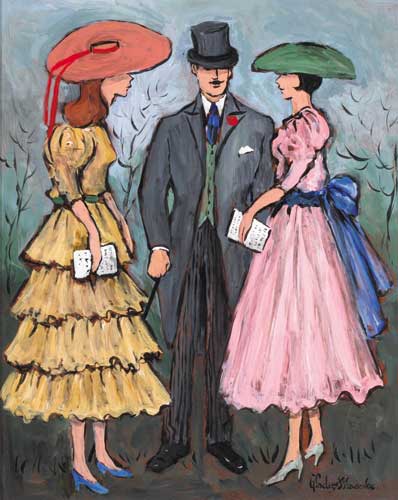 AT THE ROYAL ASCOT by Gladys Maccabe MBE HRUA ROI FRSA (1918-2018) at Whyte's Auctions