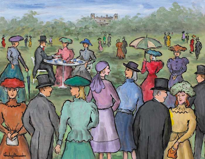 GARDEN PARTY by Gladys Maccabe MBE HRUA ROI FRSA (1918-2018) at Whyte's Auctions