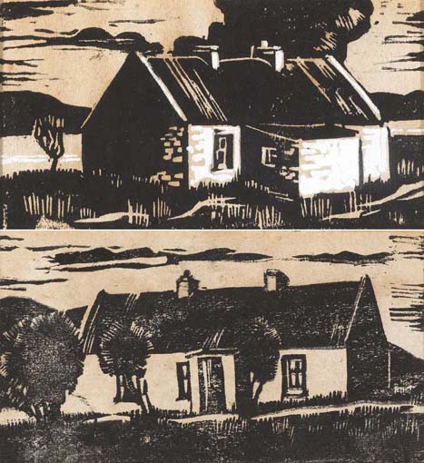 PEARSE'S COTTAGE, ROS MUC, CONNEMARA (A PAIR) by Seamus Hannan (20th century) at Whyte's Auctions