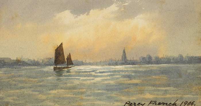 ON DUBLIN BAY, 1906 by William Percy French sold for 5,400 at Whyte's Auctions