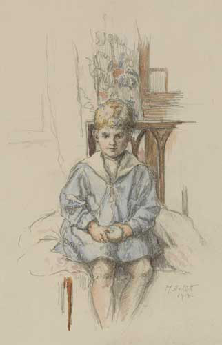 YOUNG BOY IN A SAILOR SUIT, 1918 by Mainie Jellett (1897-1944) at Whyte's Auctions