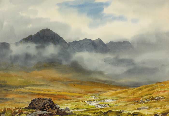 THE MAAMTURK MOUNTAINS, CONNEMARA by Frank Egginton RCA (1908-1990) at Whyte's Auctions