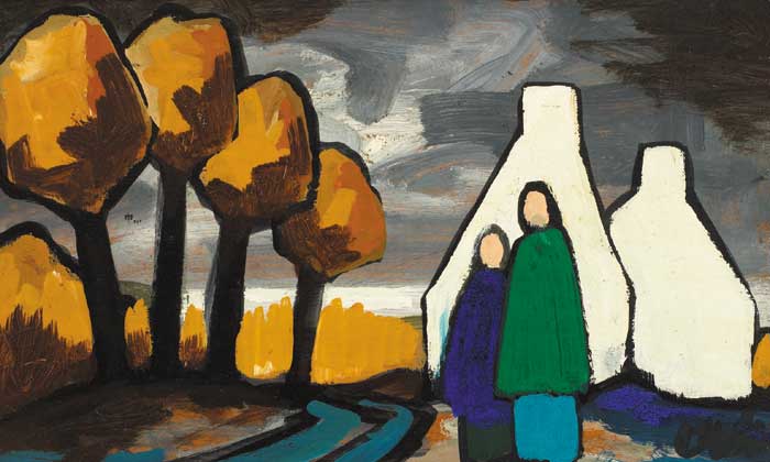 VILLAGERS by Markey Robinson sold for 7,500 at Whyte's Auctions