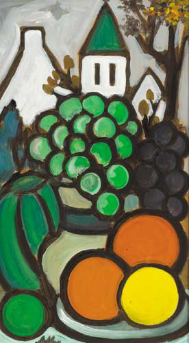STILL LIFE WITH GRAPES by Markey Robinson sold for 7,500 at Whyte's Auctions