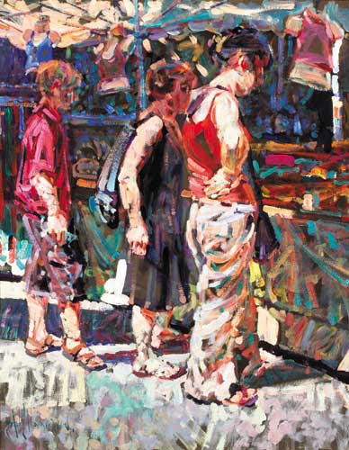 MARKET DAY, LE VIGNAN, FRANCE by Arthur K. Maderson (b.1942) at Whyte's Auctions