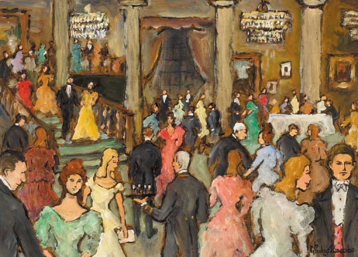 THE RECEPTION by Gladys Maccabe sold for 5,000 at Whyte's Auctions