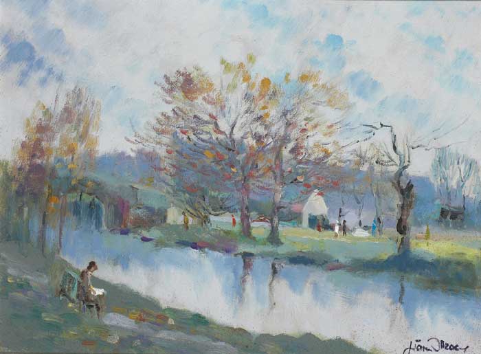 CANAL AT LEESON BRIDGE, 1981 by Liam Treacy sold for 2,100 at Whyte's Auctions