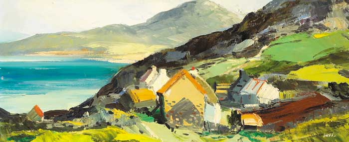 COTTAGES, ATLANTIC DRIVE, DONEGAL by Kenneth Webb sold for 5,600 at Whyte's Auctions